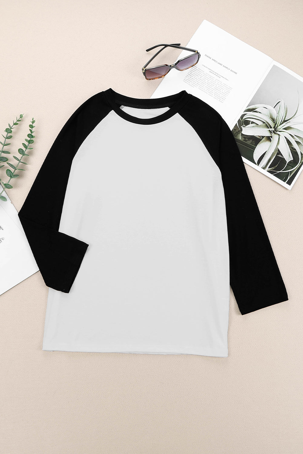 Black Christmas Snowman Face Print Color Block Top