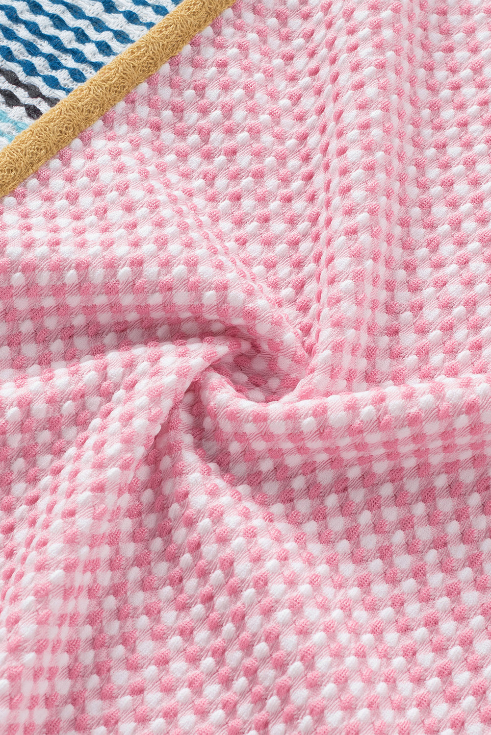 Multicolor Stripe Color Block Cold Shoulder Knit Top
