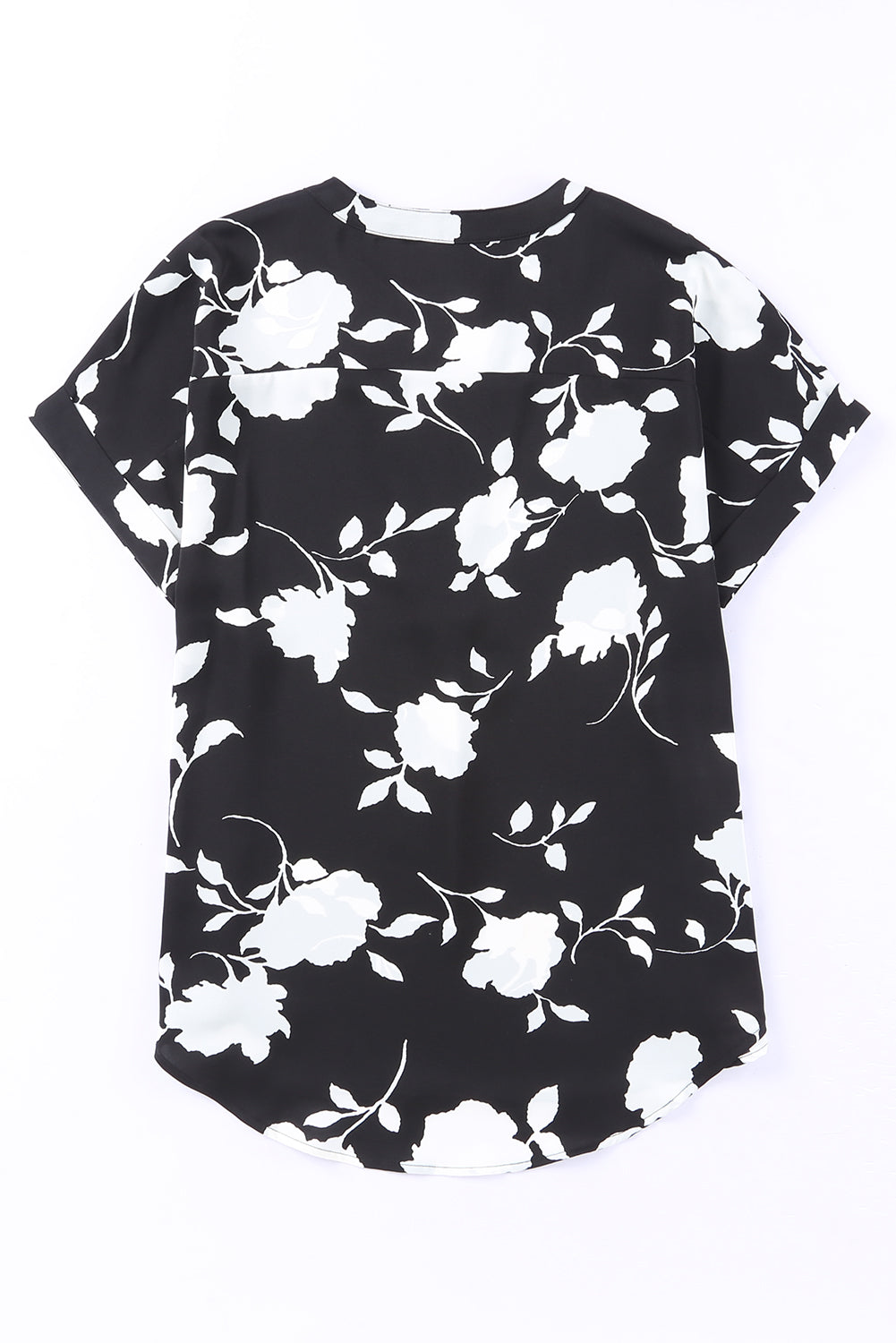 Floral Printed Short Sleeve Blouse