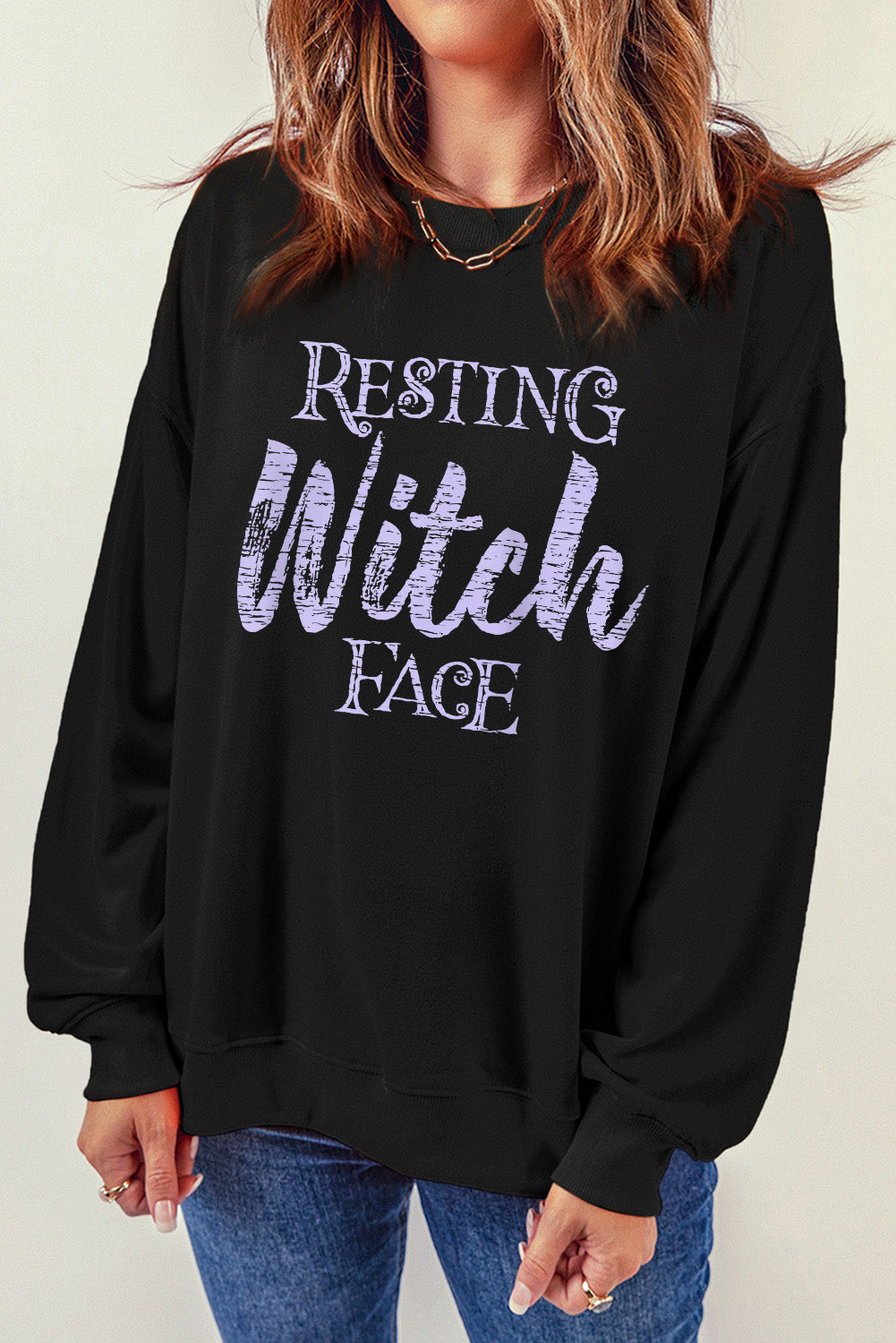 Black Halloween stay Spooky Graphic Sweatshirt