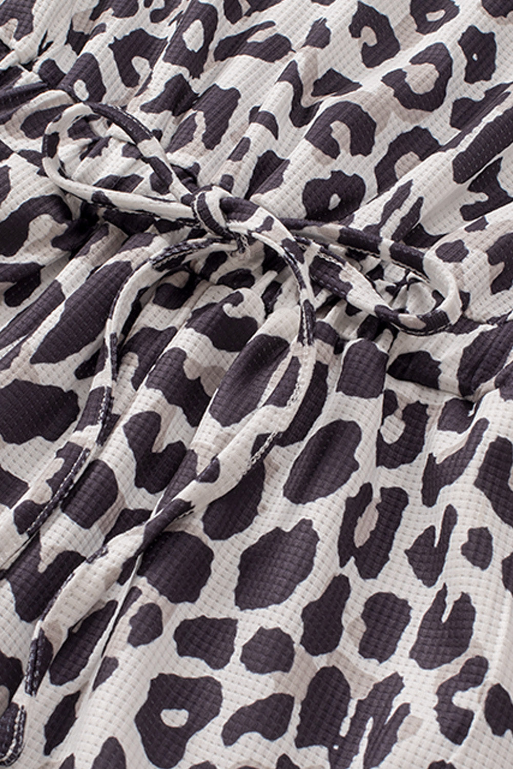 Leopard Print High Waist Sleeveless Romper