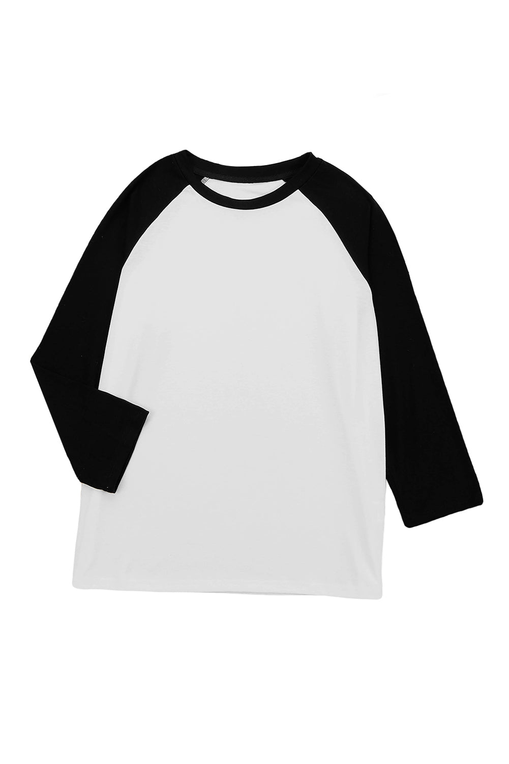 Black Christmas Snowman Face Print Color Block Top