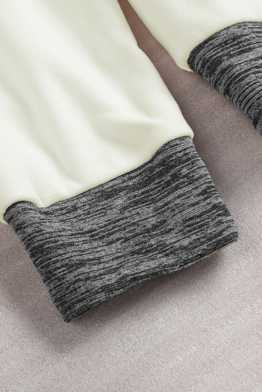 Gray Color Block Raglan Long Sleeve Top